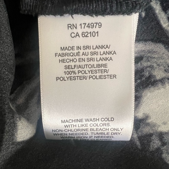 BCBGMaxAzria Black and White Halter Asymmetrical Dress - Small - Picture 7 of 8